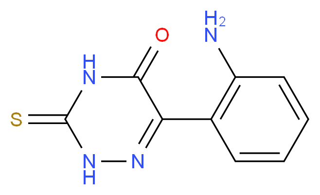 6-(2-aminophenyl)-3-sulfanylidene-2,3,4,5-tetrahydro-1,2,4-triazin-5-one_分子结构_CAS_27161-64-4