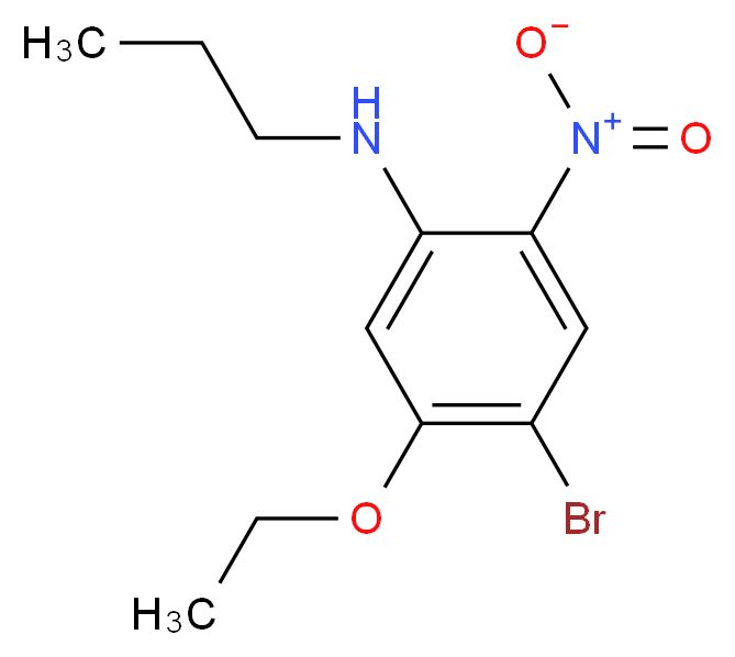 4-bromo-5-ethoxy-2-nitro-N-propylaniline_分子结构_CAS_1280786-62-0