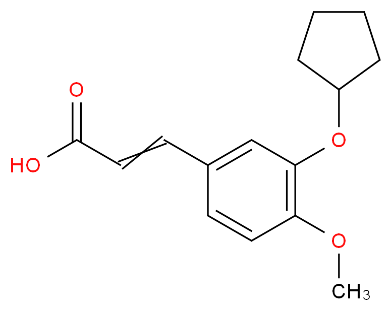 3-[3-(cyclopentyloxy)-4-methoxyphenyl]acrylic acid_分子结构_CAS_145743-83-5)