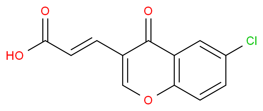 (2E)-3-(6-chloro-4-oxo-4H-chromen-3-yl)acrylic acid_分子结构_CAS_42059-70-1)