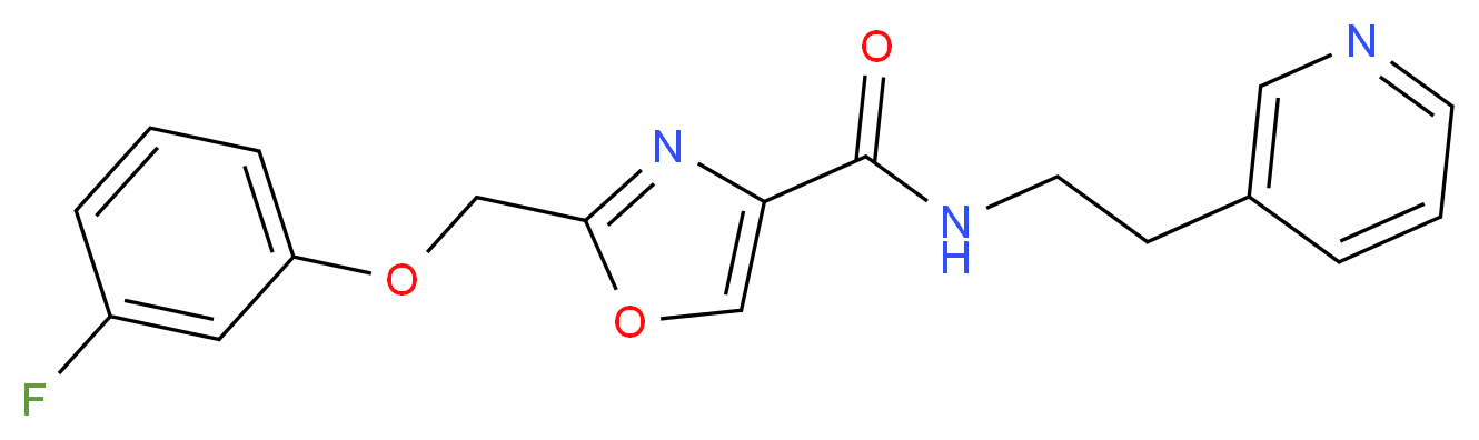 2-[(3-fluorophenoxy)methyl]-N-[2-(3-pyridinyl)ethyl]-1,3-oxazole-4-carboxamide_分子结构_CAS_)