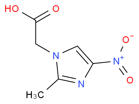 2-(2-methyl-4-nitro-1H-imidazol-1-yl)acetic acid_分子结构_CAS_16230-87-8