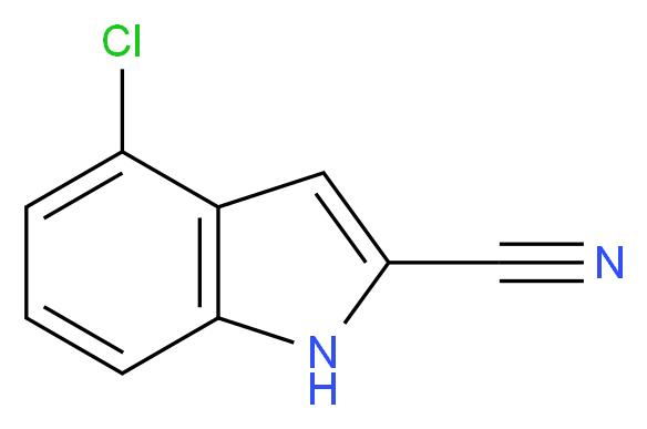 4-Chloro-1H-indole-2-carbonitrile_分子结构_CAS_4404-11-9)