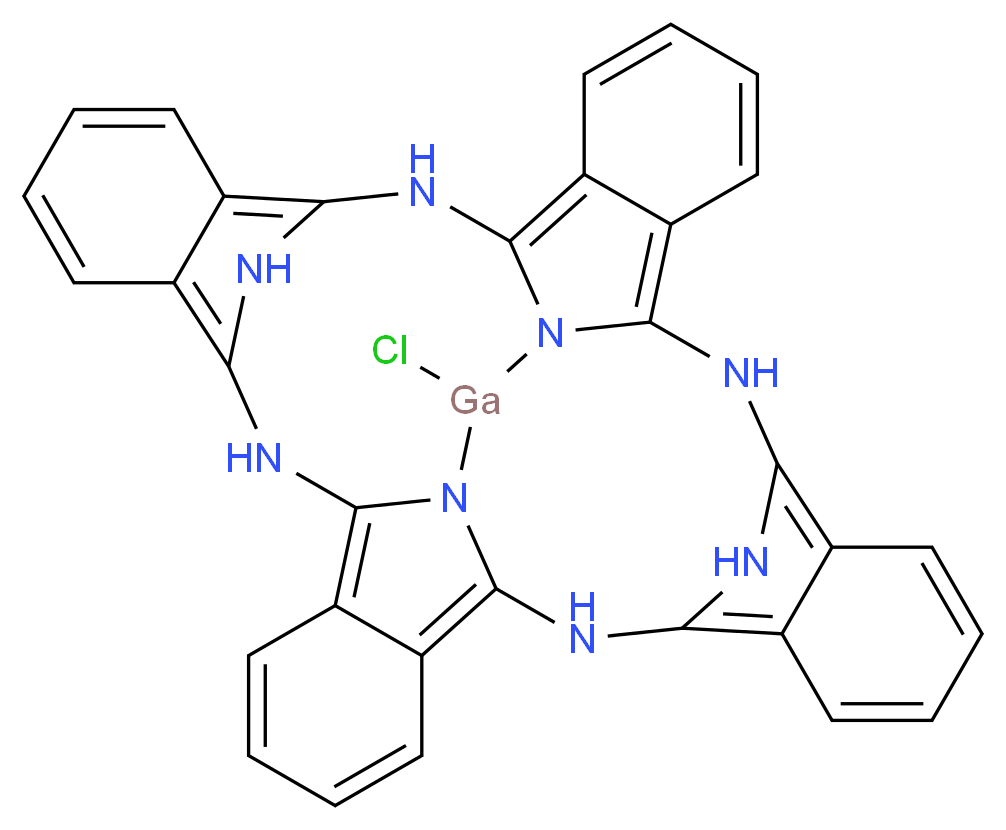 38-chloro-9,18,27,36,37,39,40,41-octaaza-38-galladecacyclo[17.17.3.1<sup>1</sup><sup>0</sup>,<sup>1</sup><sup>7</sup>.1<sup>2</sup><sup>8</sup>,<sup>3</sup><sup>5</sup>.0<sup>2</sup>,<sup>7</sup>.0<sup>8</sup>,<sup>3</sup><sup>7</sup>.0<sup>1</sup><sup>1</sup>,<sup>1</sup><sup>6</sup>.0<sup>2</sup><sup>0</sup>,<sup>2</sup><sup>5</sup>.0<sup>2</sup><sup>6</sup>,<sup>3</sup><sup>9</sup>.0<sup>2</sup><sup>9</sup>,<sup>3</sup><sup>4</sup>]hentetraconta-1,3,5,7,10,12,14,16,19,21,23,25,28,30,32,34-hexadecaene_分子结构_CAS_19717-79-4