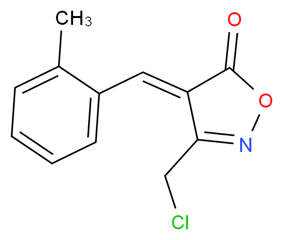 (4E)-3-(Chloromethyl)-4-(2-methylbenzylidene)-isoxazol-5(4H)-one_分子结构_CAS_)