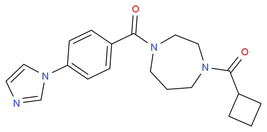 1-(cyclobutylcarbonyl)-4-[4-(1H-imidazol-1-yl)benzoyl]-1,4-diazepane_分子结构_CAS_)
