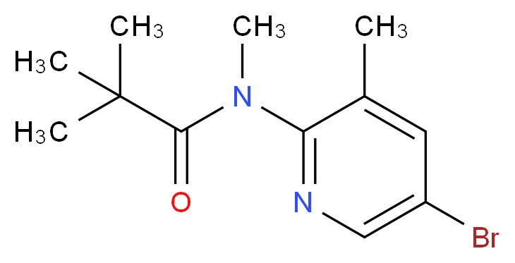 5-Bromo-3-methyl-2-(methyl-pivaloylamino)pyridine_分子结构_CAS_245765-92-8)