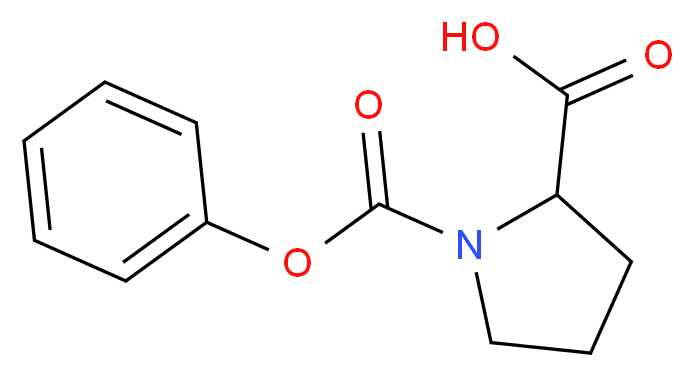 1-(phenoxycarbonyl)pyrrolidine-2-carboxylic acid_分子结构_CAS_1161602-22-7