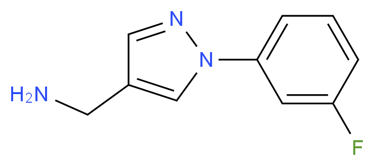 1-[1-(3-fluorophenyl)-1H-pyrazol-4-yl]methanamine_分子结构_CAS_1177318-23-8)