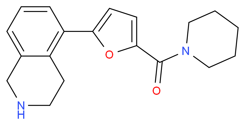 5-[5-(piperidin-1-ylcarbonyl)-2-furyl]-1,2,3,4-tetrahydroisoquinoline_分子结构_CAS_)