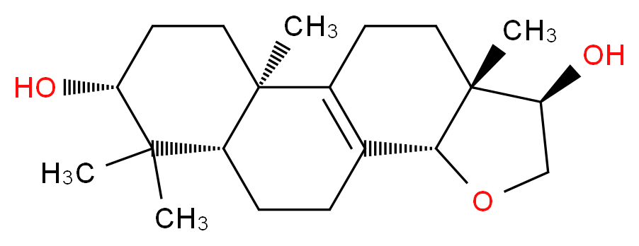 (2R,5R,7S,11R,14R,15R)-2,6,6,15-tetramethyl-12-oxatetracyclo[8.7.0.0<sup>2</sup>,<sup>7</sup>.0<sup>1</sup><sup>1</sup>,<sup>1</sup><sup>5</sup>]heptadec-1(10)-ene-5,14-diol_分子结构_CAS_1188281-98-2