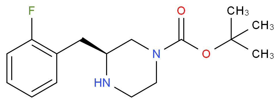 (S)-3-(2-FLUORO-BENZYL)-PIPERAZINE-1-CARBOXYLIC ACID TERT-BUTYL ESTER_分子结构_CAS_)