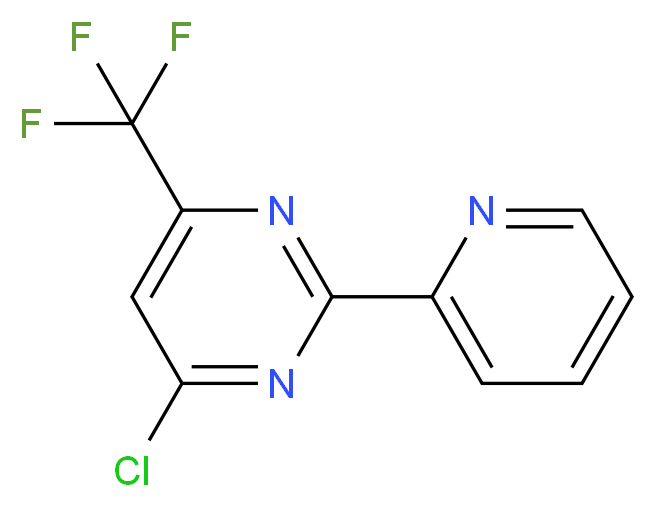 4-chloro-2-(2-pyridinyl)-6-(trifluoromethyl)pyrimidine_分子结构_CAS_438249-84-4)