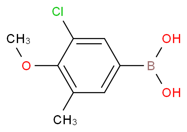3-Chloro-4-methoxy-5-methylbenzeneboronic acid_分子结构_CAS_)
