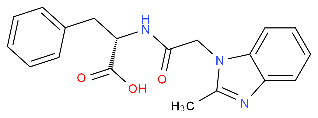n-((2-methyl-1h-benzimidazol-1-yl)acetyl)-l-phenylalanine_分子结构_CAS_40332-25-0)