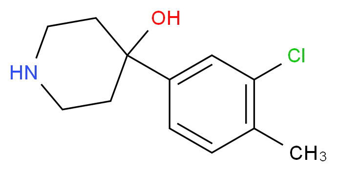 4-(3-Chloro-4-methylphenyl)piperidin-4-ol_分子结构_CAS_700794-55-4)