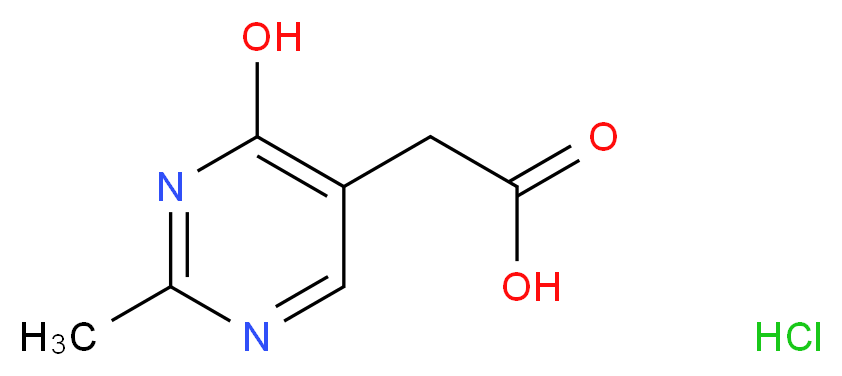 (4-Hydroxy-2-methylpyrimidin-5-yl)acetic acid hydrochloride_分子结构_CAS_5267-04-9)