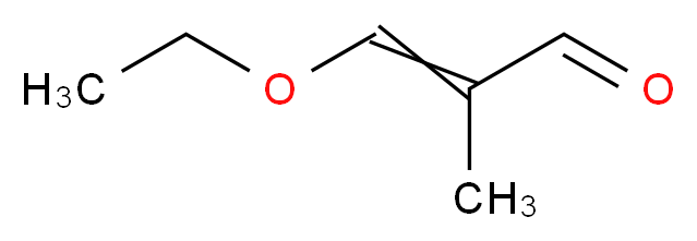 3-乙氧基异丁烯醛_分子结构_CAS_42588-57-8)