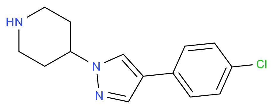 4-[4-(4-chlorophenyl)-1H-pyrazol-1-yl]piperidine_分子结构_CAS_902836-38-8