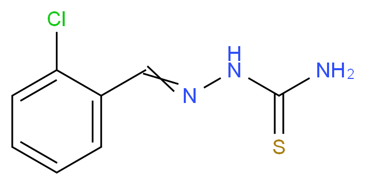 {[(2-chlorophenyl)methylidene]amino}thiourea_分子结构_CAS_5706-78-5