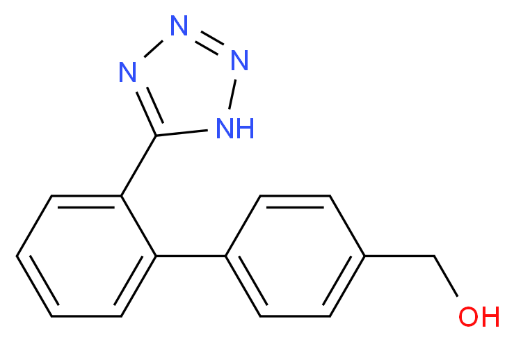 2'-[(1H-Tetrazol-5-yl)biphenyl-4-yl]methanol_分子结构_CAS_160514-13-6)