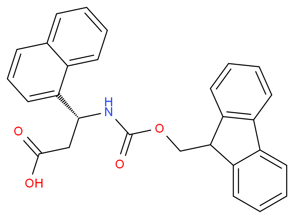 FMOC-(R)-3-AMINO-3-(1-NAPHTHYL)-PROPIONIC ACID_分子结构_CAS_511272-47-2)