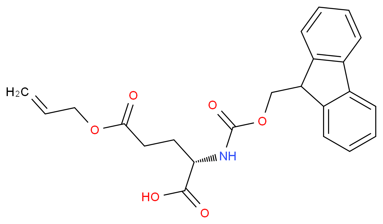 (2S)-2-{[(9H-fluoren-9-ylmethoxy)carbonyl]amino}-5-oxo-5-(prop-2-en-1-yloxy)pentanoic acid_分子结构_CAS_133464-46-7