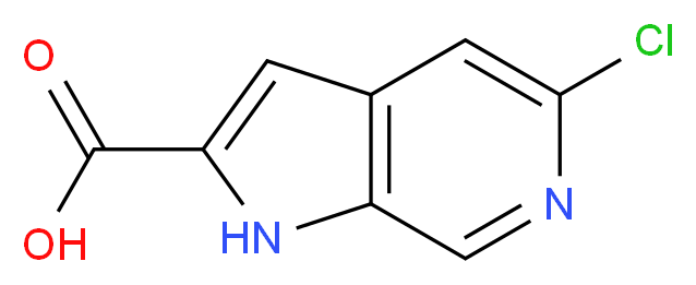 5-chloro-1H-pyrrolo[2,3-c]pyridine-2-carboxylic acid_分子结构_CAS_800401-68-7