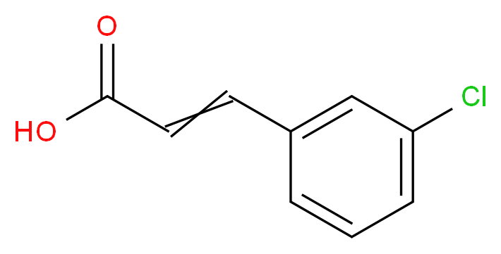 3-(3-chlorophenyl)prop-2-enoic acid_分子结构_CAS_1866-38-2