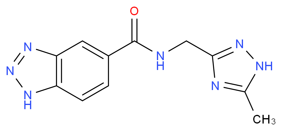 N-[(5-methyl-1H-1,2,4-triazol-3-yl)methyl]-1H-1,2,3-benzotriazole-5-carboxamide_分子结构_CAS_)