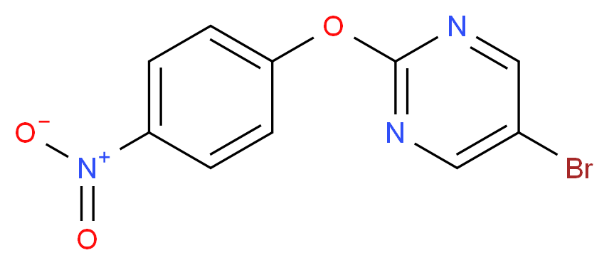 5-bromo-2-(4-nitrophenoxy)pyrimidine_分子结构_CAS_1185158-29-5