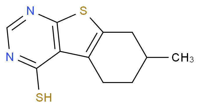 7-Methyl-5,6,7,8-tetrahydrobenzo[b]thieno[2,3-d]pyrimidine-4-thiol_分子结构_CAS_314260-78-1)