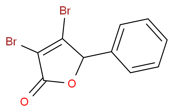 3,4-Dibromo-5-phenyl-2(5H)-furanone_分子结构_CAS_72857-86-4)