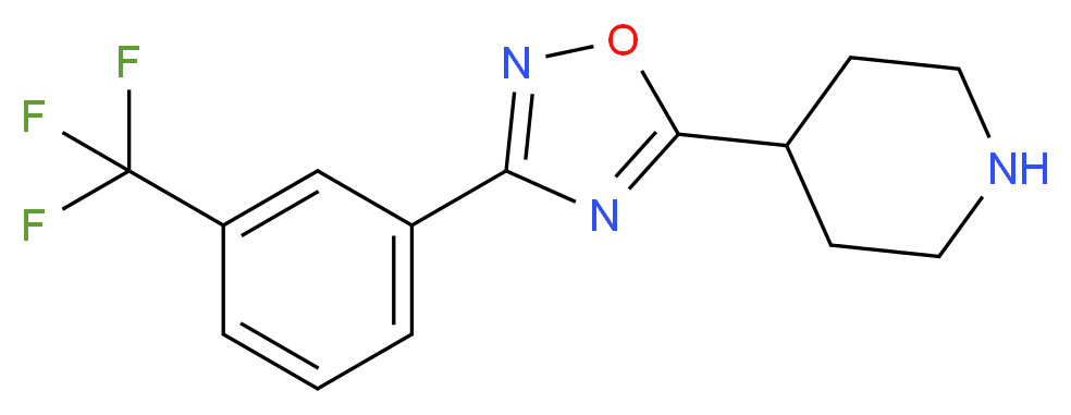 4-(3-[3-(TRIFLUOROMETHYL)PHENYL]-1,2,4-OXADIAZOL-5-YL)PIPERIDINE_分子结构_CAS_606103-16-6)