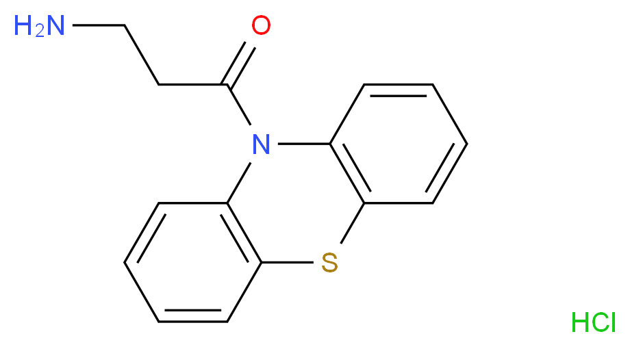 3-Amino-1-phenothiazin-10-yl-propan-1-one hydrochloride_分子结构_CAS_14359-62-7)