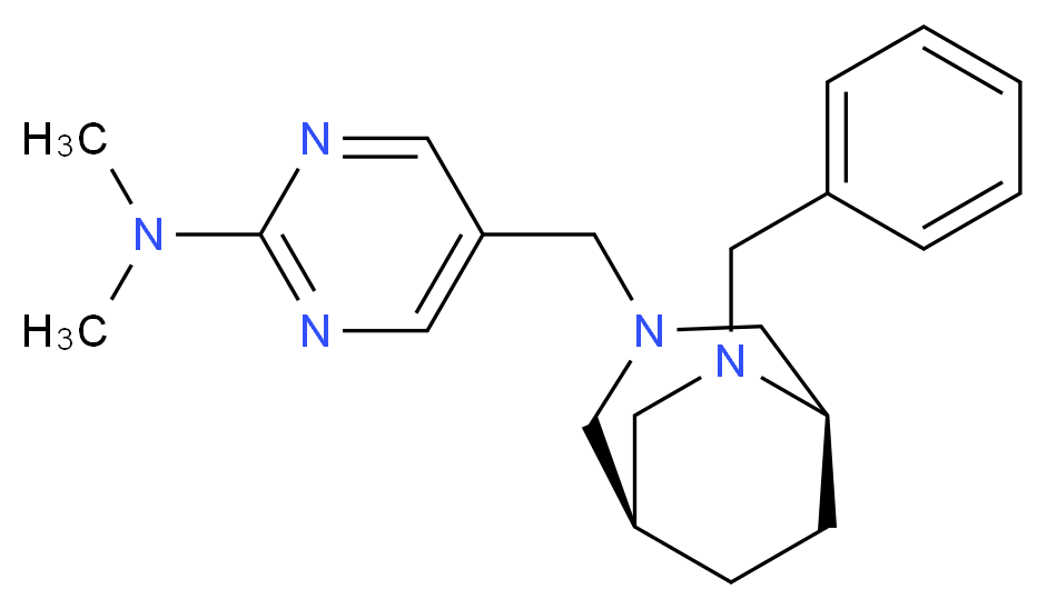 5-{[(1S*,5R*)-6-benzyl-3,6-diazabicyclo[3.2.2]non-3-yl]methyl}-N,N-dimethylpyrimidin-2-amine_分子结构_CAS_)