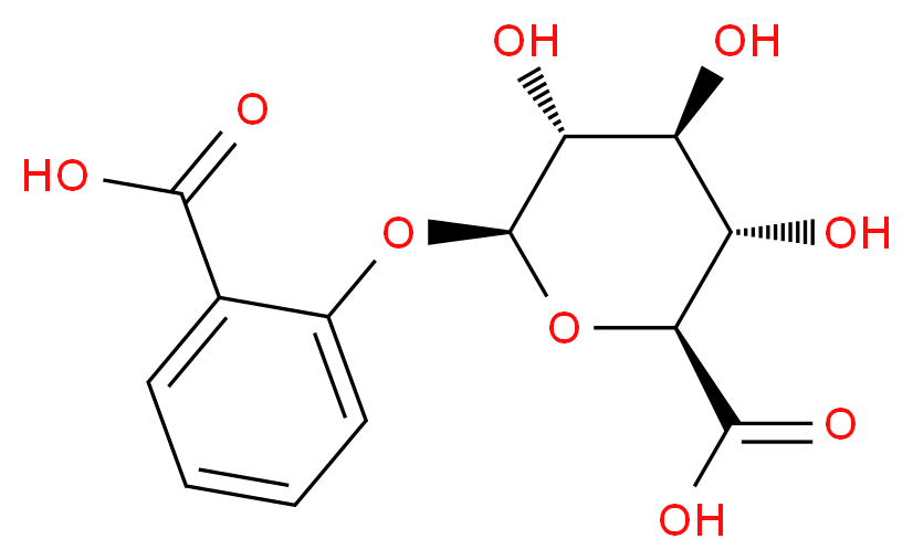 (2S,3S,4S,5R,6S)-6-(2-carboxyphenoxy)-3,4,5-trihydroxyoxane-2-carboxylic acid_分子结构_CAS_7695-70-7