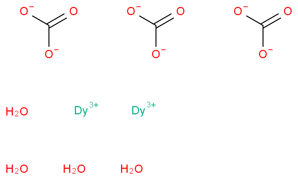 didysprosium(3+) ion tetrahydrate tricarbonate_分子结构_CAS_38245-35-1