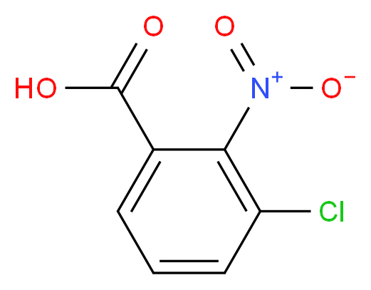 3-chloro-2-nitrobenzoic acid_分子结构_CAS_4771-47-5