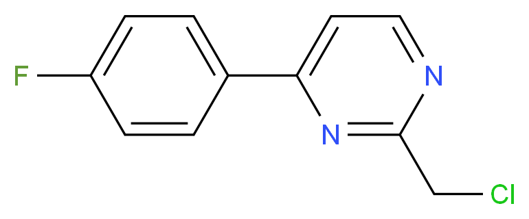 2-(CHLOROMETHYL)-4-(4-FLUOROPHENYL)PYRIMIDINE_分子结构_CAS_944899-86-9)