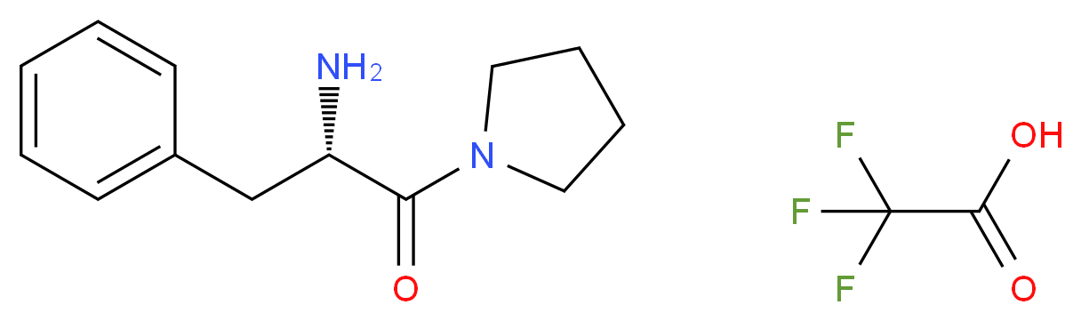 (2S)-2-amino-3-phenyl-1-(pyrrolidin-1-yl)propan-1-one; trifluoroacetic acid_分子结构_CAS_144646-34-4