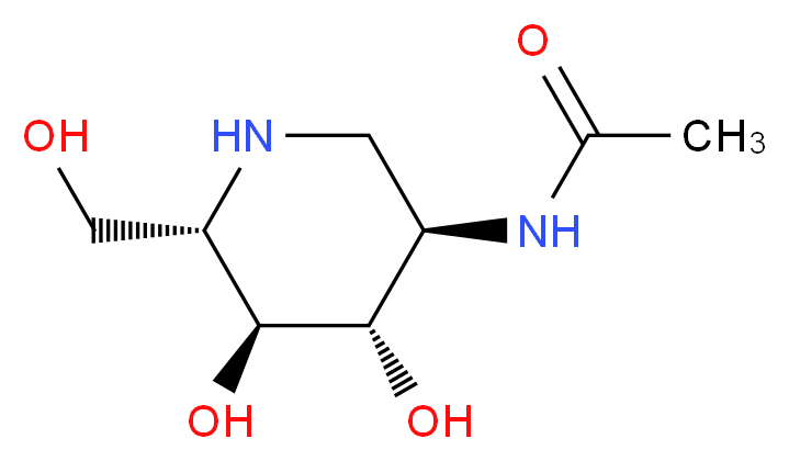 N-[(3S,4R,5R,6R)-4,5-Dihydroxy-6-(hydroxymethyl)piperidin-3-yl]acetamide_分子结构_CAS_105265-96-1)