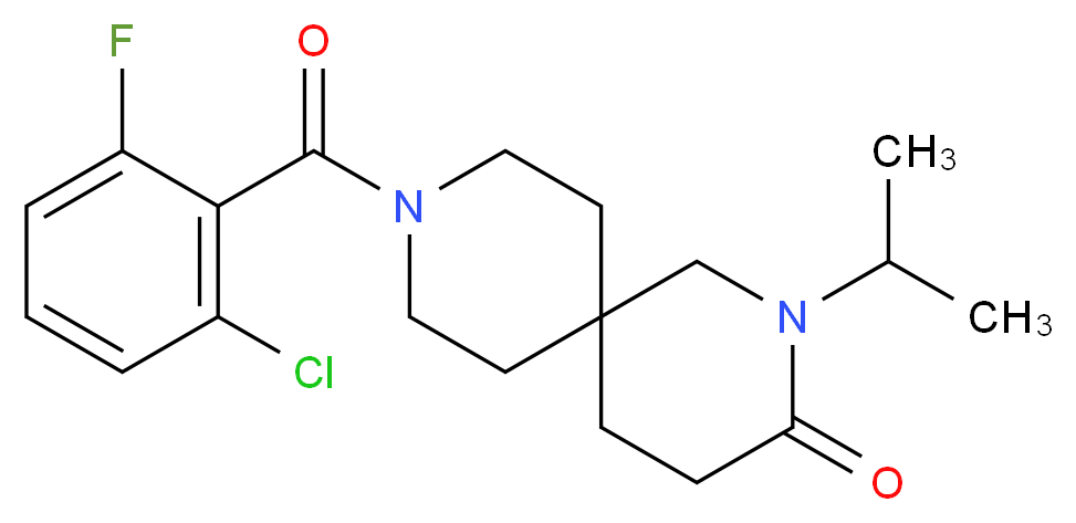 9-(2-chloro-6-fluorobenzoyl)-2-isopropyl-2,9-diazaspiro[5.5]undecan-3-one_分子结构_CAS_)