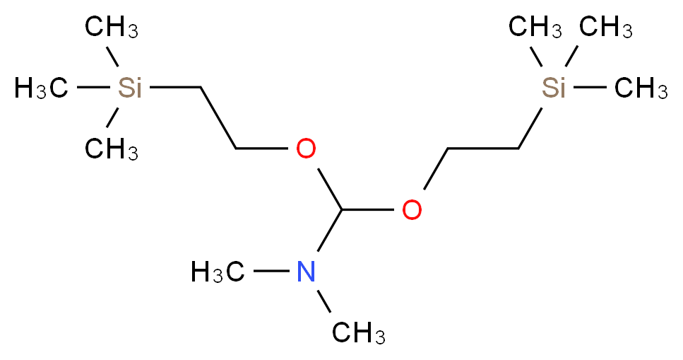 N,N-二甲基甲酰胺双[2-(三甲基硅基)乙基]乙缩醛_分子结构_CAS_129816-49-5)