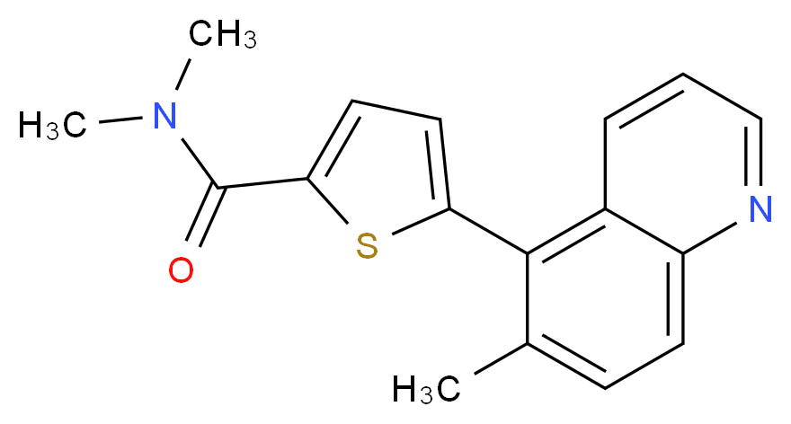 N,N-dimethyl-5-(6-methylquinolin-5-yl)thiophene-2-carboxamide_分子结构_CAS_)