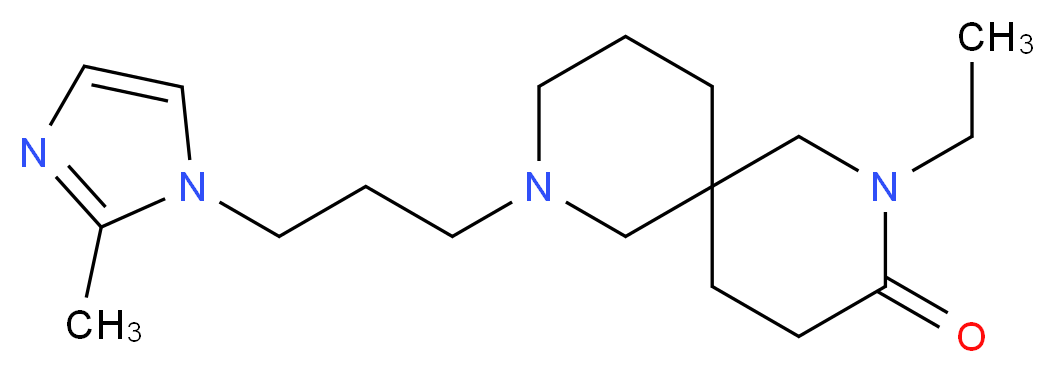 2-ethyl-8-[3-(2-methyl-1H-imidazol-1-yl)propyl]-2,8-diazaspiro[5.5]undecan-3-one_分子结构_CAS_)