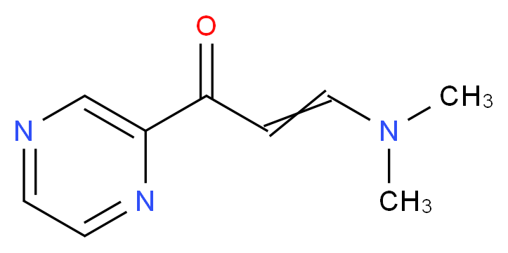 3-(dimethylamino)-1-(pyrazin-2-yl)prop-2-en-1-one_分子结构_CAS_111781-53-4