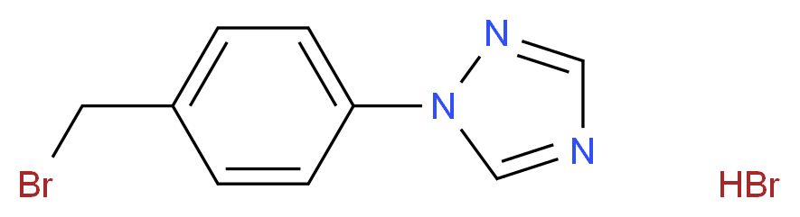 1-[4-(bromomethyl)phenyl]-1H-1,2,4-triazole hydrobromide hydrate_分子结构_CAS_1138011-23-0)