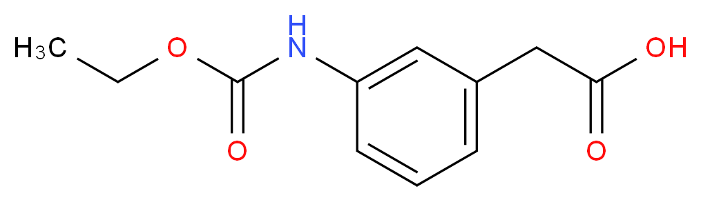 2-{3-[(ethoxycarbonyl)amino]phenyl}acetic acid_分子结构_CAS_741254-28-4