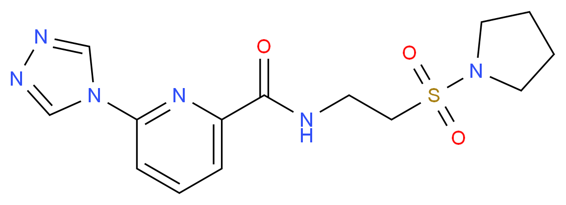 N-[2-(pyrrolidin-1-ylsulfonyl)ethyl]-6-(4H-1,2,4-triazol-4-yl)pyridine-2-carboxamide_分子结构_CAS_)